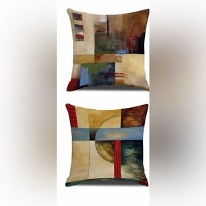 Set of 4 Modern Abstract Decorative Throw Pillows